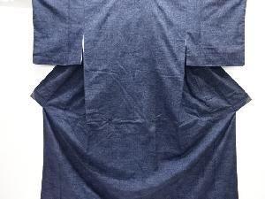 家屋風景模様織出し手織り紬着物